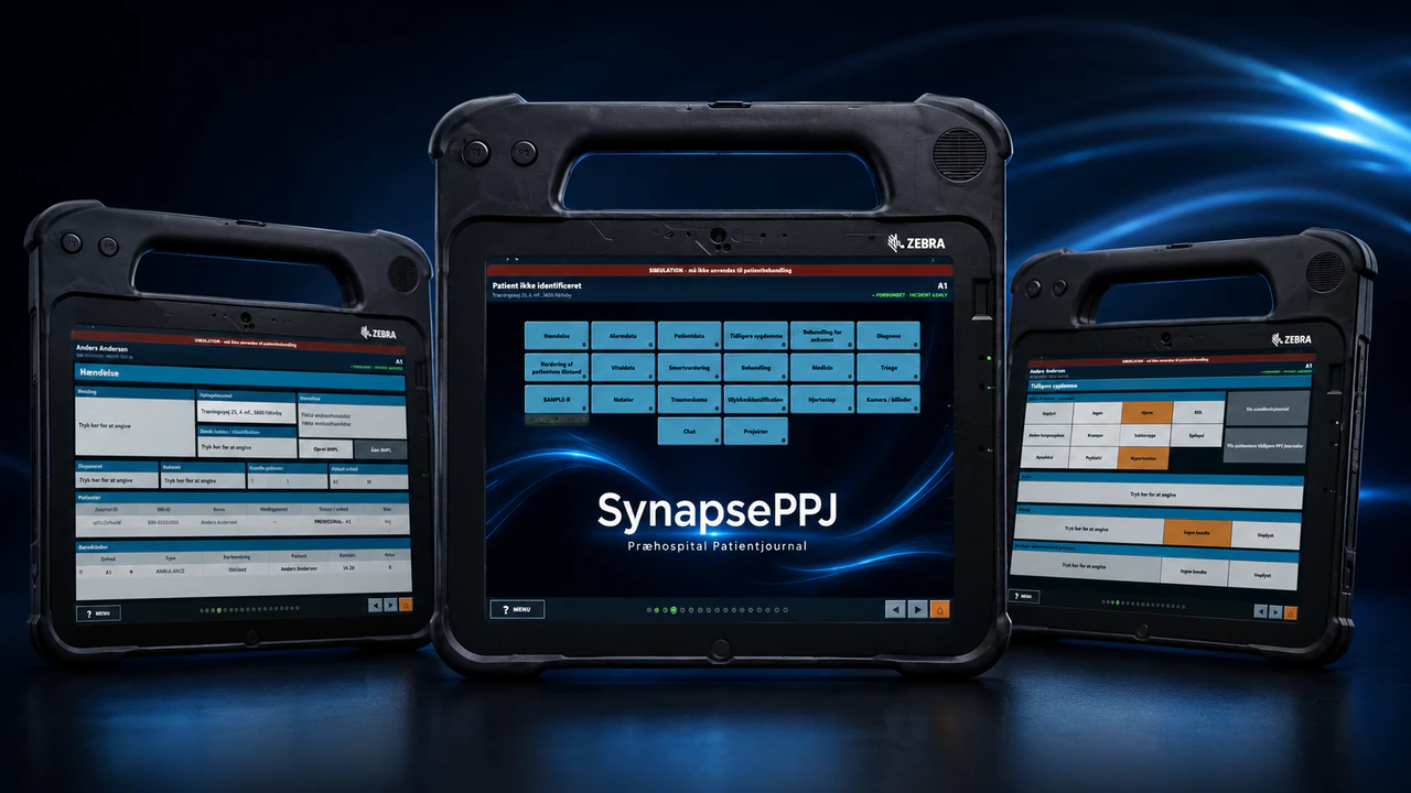 SynapsePPJ vist på flere professionelle ambulancetablets